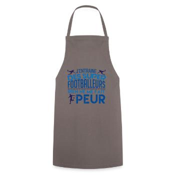 Football coach Cadeau coach Football - Tablier de cuisine - gris - Devant - AI Model Male 185 dark (185cm)