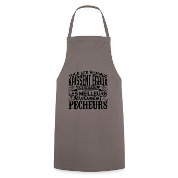 Pêcheur meilleurs Pêcheurs la pêche papa pêcheur ! - Tablier de cuisine - gris - Devant - AI Model Male 185 dark (185cm)