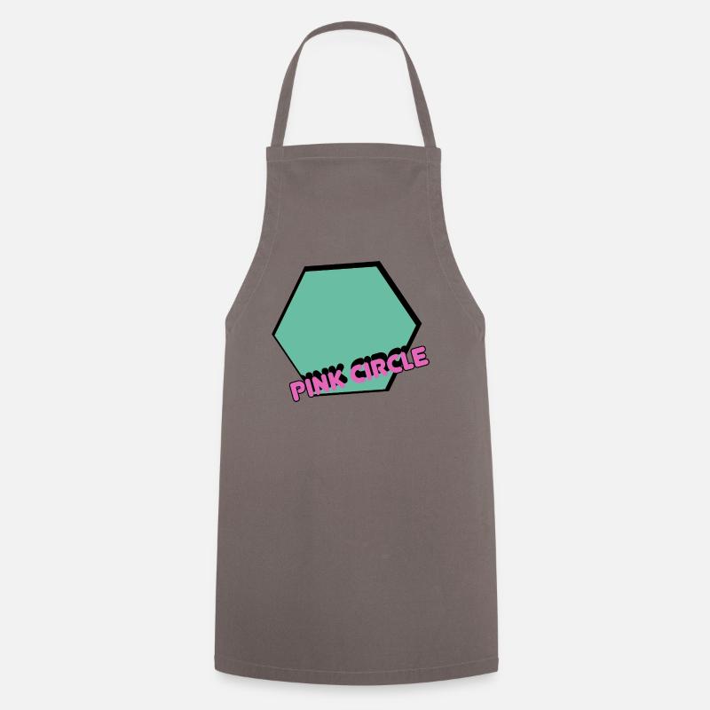 Vintage Hexagon with Text - Cooking Apron - grey