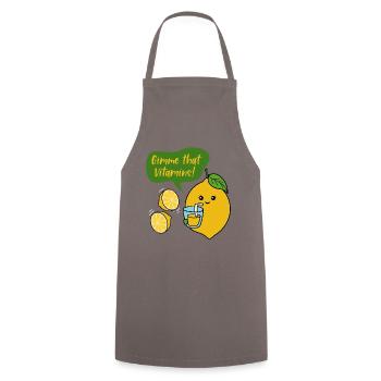 Limonade au jus de citron Gimme Vitamins Summer - Tablier de cuisine - gris - Devant - AI Model Male 185 dark (185cm)