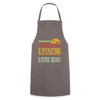 Distrait par le kayak Canot Pagaie Kayak - Tablier de cuisine - gris - Devant - AI Model Male 185 dark (185cm)