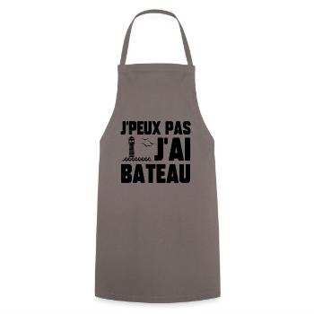 J’peux pas j’ai bateau - Tablier de cuisine - gris - Devant - AI Model Male 185 dark (185cm)