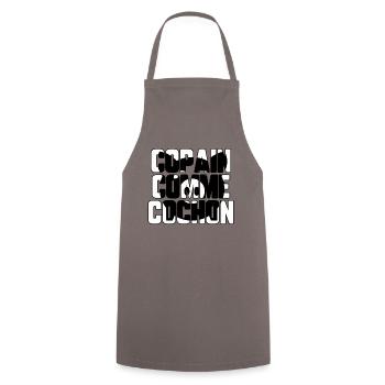 Copain comme cochon - Tablier de cuisine - gris - Devant - AI Model Male 185 dark (185cm)