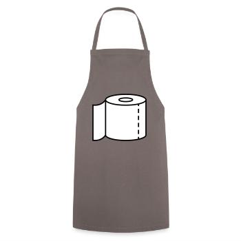 Klopapier für den Notfall - Kochschürze - Grau - Vorne - AI Model Male 185 dark (185cm)