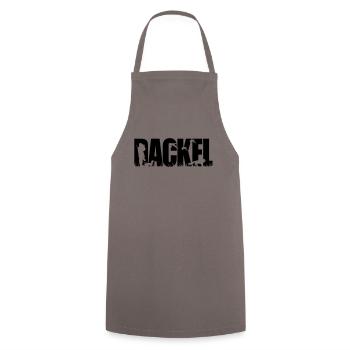 DACKEL Jagdhund - Kochschürze - Grau - Vorne - AI Model Male 185 dark (185cm)