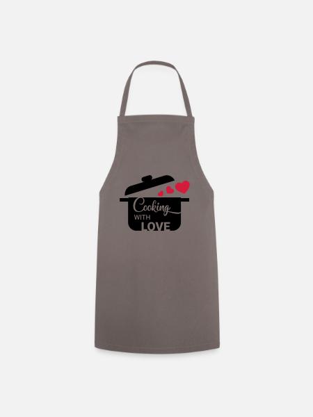 Cooking with love - Cooking Apron - grey