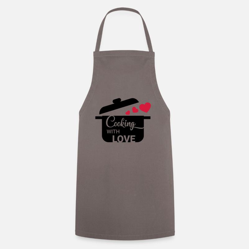 Cooking with love - Cooking Apron - grey