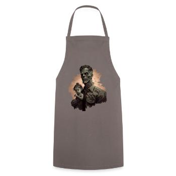 Zombie Dad - Cooking Apron - grey - Front - AI Model Male 185 dark (185cm)