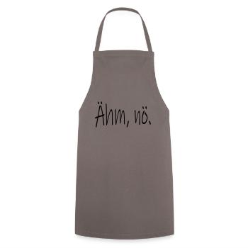Ähm nö (D00118) - Kochschürze - Grau - Vorne - AI Model Male 185 dark (185cm)