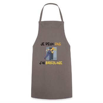 je peux pas j'ai bricolage - Bricolage !! - Tablier de cuisine - gris - Devant - AI Model Male 185 dark (185cm)