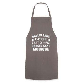 Maillot moto motard motarde homme femme humour - Tablier de cuisine - gris - Devant - AI Model Male 185 dark (185cm)