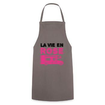 La vie en Rose | Camping Car | Camping car lover ! - Tablier de cuisine - gris - Devant - AI Model Male 185 dark (185cm)