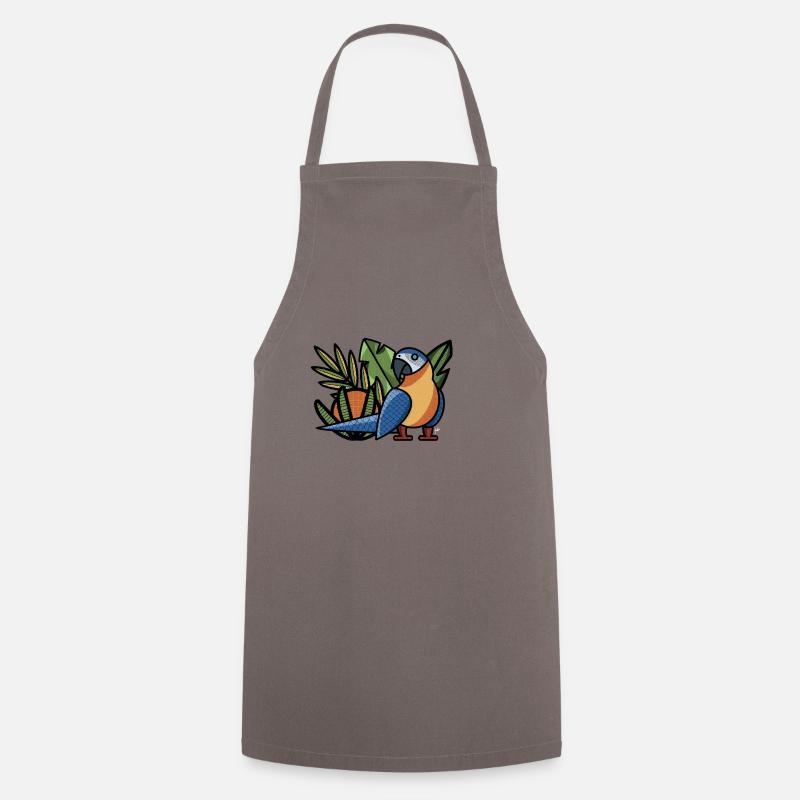 Parrot Macau Macao tropical ararauna - Cooking Apron - grey