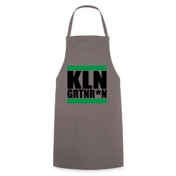 Farben änderbar | Kleingärtnern KLNGRTN*N - Kochschürze - Grau - Vorne - AI Model Male 185 dark (185cm)