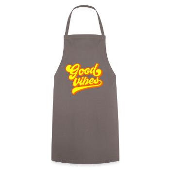 Good Vibes | Farben änderbar - Kochschürze - Grau - Vorne - AI Model Male 185 dark (185cm)