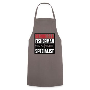 Bering Sea Fisherman 2023 Specialist Gift Idea - Cooking Apron - grey - Front - AI Model Male 185 dark (185cm)