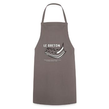 Le Breton - Tablier de cuisine - gris - Devant - AI Model Male 185 dark (185cm)