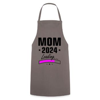 Mama 2024 Loading Mom - Kochschürze - Grau - Vorne - AI Model Male 185 dark (185cm)