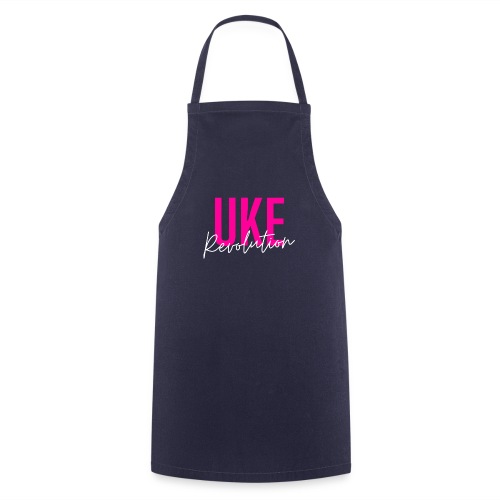 Front Only Pink Uke Revolution Name Logo - Cooking Apron