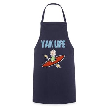 Yak Life - Kajak - Kayak - Kanu - Ruderer - Kochschürze - Navy - Vorne - AI Model Male 185 dark (185cm)