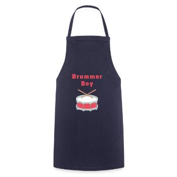 Drummer Boy Drum Shirt - Cooking Apron - navy - Front - AI Model Male 185 dark (185cm)