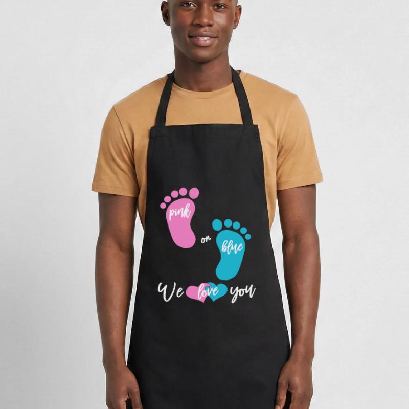 Pink or Blue Mädchen oder Junge Kochschürze