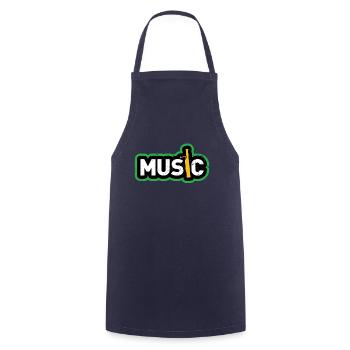 Fagott Geschenk Musiker - Kochschürze - Navy - Vorne - AI Model Male 185 dark (185cm)