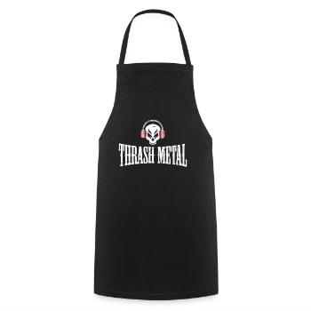Thrash Metal Musik Geschenk - Kochschürze - Schwarz - Vorne - AI Model Male 185 dark (185cm)