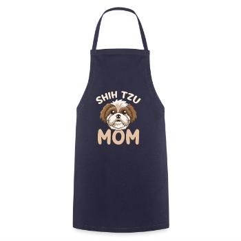 Shih Tzu Mom - lustige süße Hundebesitzer Mama Geschenk - Kochschürze - Navy - Vorne - AI Model Male 185 dark (185cm)