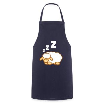 Sheep Gift Wool Fur - Cooking Apron - navy - Front - AI Model Male 185 dark (185cm)