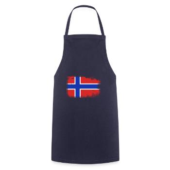 Norwegen Geschenk Fahne Karte Fjord - Kochschürze - Navy - Vorne - AI Model Male 185 dark (185cm)