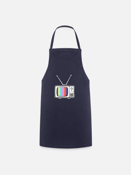 Cadeau télévision télévision télévision - Tablier de cuisine - marine