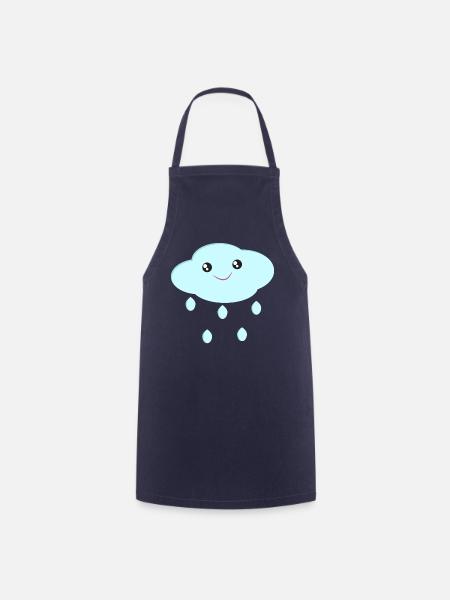 Wolke cute cloud kawaii style Geschenk für Kinder - Kochschürze - Navy