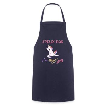 Magical Unicorn Gym Costume - Cooking Apron - navy - Front - AI Model Male 185 dark (185cm)