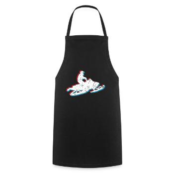 Schneemobil Geschenk Schnee Fahrzeug - Kochschürze - Schwarz - Vorne - AI Model Male 185 dark (185cm)