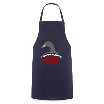 Anatidaeophobia scared of ducks I am watching you - Cooking Apron - navy - Front - AI Model Male 185 dark (185cm)