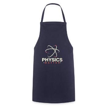 Physics student studying gift Big Bang Big Bang - Cooking Apron - navy - Front - AI Model Male 185 dark (185cm)