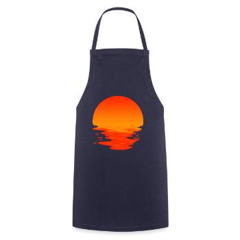 Sonnenuntergang Geschenk Sonnenaufgang Sonne - Kochschürze - Navy - Vorne - AI Model Male 185 dark (185cm)
