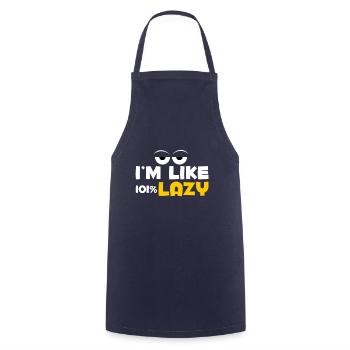 Lazy gift friend birthday - Cooking Apron - navy - Front - AI Model Male 185 dark (185cm)