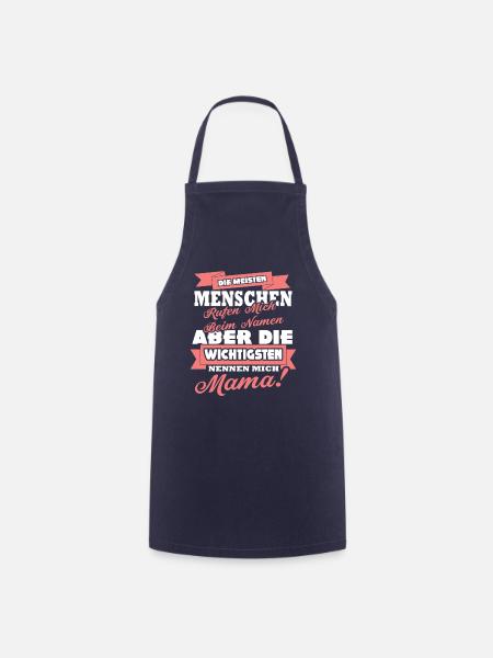 Mama Mutter Mami und Oma Geschenkidee zu Muttertag - Kochschürze - Navy