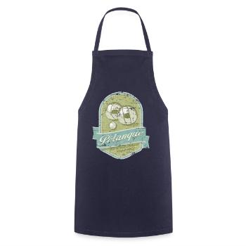 Petanque vintage - Tablier de cuisine - marine - Devant - AI Model Male 185 dark (185cm)