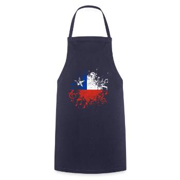 Musique chilienne - Tablier de cuisine - marine - Devant - AI Model Male 185 dark (185cm)
