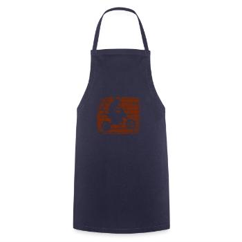 Motocross - Cooking Apron - navy - Front - AI Model Male 185 dark (185cm)