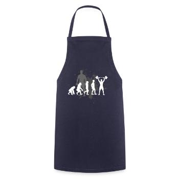Train weight training - Cooking Apron - navy - Front - AI Model Male 185 dark (185cm)