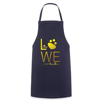 Löwe von Juda Jesus Krone Tatze - Cooking Apron - navy - Front - AI Model Male 185 dark (185cm)