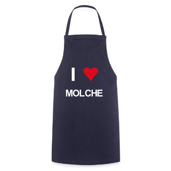 I love Molche - Kochschürze - Navy - Vorne - AI Model Male 185 dark (185cm)