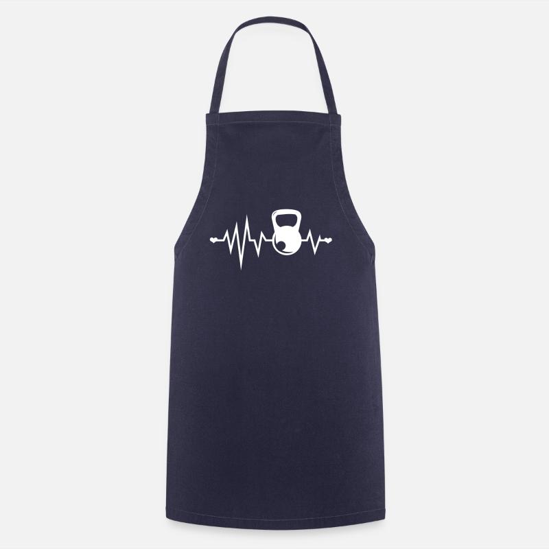 Kettlebell Love No. 4 - Cooking Apron - navy