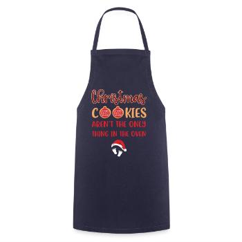 Weihnachten Schwangerschaft Verkündung baby cookie - Kochschürze - Navy - Vorne - AI Model Male 185 dark (185cm)