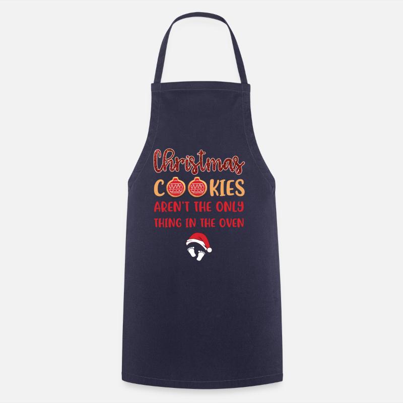 Cookie bébé annonce de grossesse de Noël - Tablier de cuisine - marine