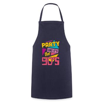 90s party - Cooking Apron - navy - Front - AI Model Male 185 dark (185cm)
